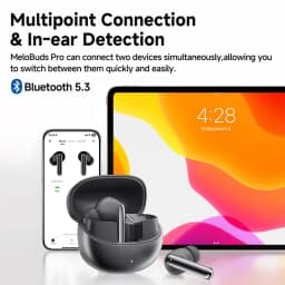QCY MeloBuds Pro ANC Wireless Earphones 46dB Active Noise Cancellation Earbud Bluetooth 5.3 Hi-Res Audio with LDAC Headphones
