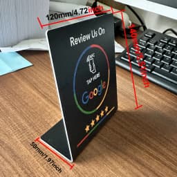 NFC 215 Programmable Google Review Acrylic Stickers Card NFC Station Table 13.56Mhz Waterproof NFC Stand Google Review Card