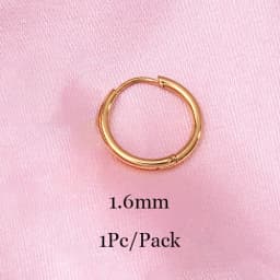 6/8/10/12mm Tiny Korean Small Stainless Steel Round Mini Little Good Huggie Hoop Earrings for Women Cartilage Piercing Loop Ring