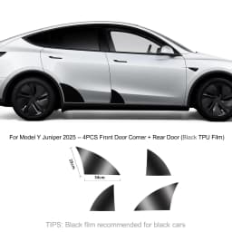 For Tesla Model Y Juniper 2027 Front Door Corner Anti-Scratch Film Rear Door Protective Films Invisible Car Clothing TPU Film