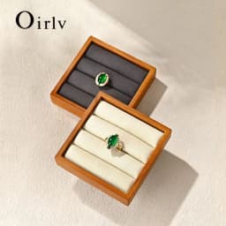 Oirlv New Solid Wooden Ring Tray Jewelry Display Storage Plate For Ring Jewellery Counter Showcase Props Jewellery Organizer