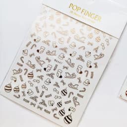 Sliver Bronzing 3D Christmas Nail Art Decoration Sticker Sparkly White Colorful Glitter Geometry Snowflake Winter Slider Foil