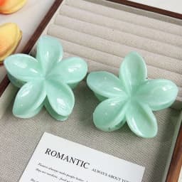 Elegant Flower Hair Clip Crab 8cm Large Plastic Hair Claw Clips For Women Hairclip Cute Beach Hair Accessories Hawaiian Barrette