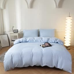 1pc Solid Color Duvet Cover 100% Washed Cotton Quilt Cover Japanese Minimalist Style Bedding Single Double King Queen Size Bed