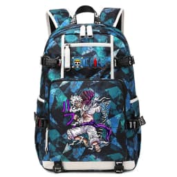 Anime Luffy Print Casual School Backpack Large Capacity Student Bookbag for Boys and Girls Travel Sport