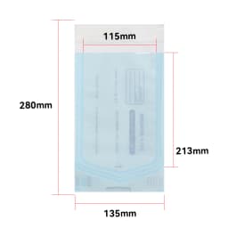 DM 200pcs/box Self-sealing Sterilization Pouches 5 Sizes Self-adhesive Bags Clean Pouches for Tattoo Dental Nail Art Accessories