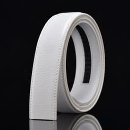 3.0 3.5cm Men Women's Automatic Buckle Belt Strips Blue Red White Black Coffee Belt without Buckle PU Leather Belt No Buckle