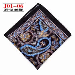 Men Pocket Square Print Real Satin Small Square Scarf Gentleman Business Suit Shirt Chest Scarf Handkerchief 24*24cm