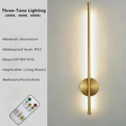 Magnetic Rechargeable 50 Wall Lamp Black Gold For Living Room Bedroom Hallway Study Stairwell Cloakroom LED Lighting Wiring Free
