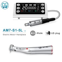 AI-AM7 Electric Micromotor LED Kit with Smile S1-5L Contra Angle 1:5 Increasing Handpiece Dental Endodontic Equipment 2/4 Holes