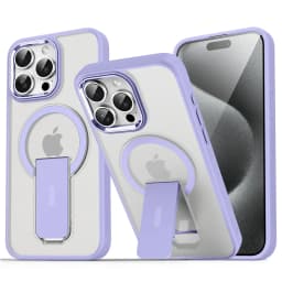 Luxury For Magsafe Folding Stand Magnetic Phone Case For iPhone 16 15 14 Plus 13 12 11 Pro Max Matte Translucent Back Cover Caps