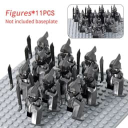 MOC Medieval Dwarf Warrior Elves Knights LOTR Figures Building Blocks Accessories Armor Shield LOTR DIY Toys for Children Gift