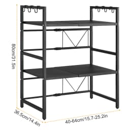 Microwave Oven Rack Seasoning Shelf Bilayer Oven Storage Rack Retractable Countertop Organizer Kitchen Accessories