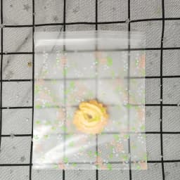 Flower Dot Bow Plastic Bag Wedding Birthday Cookie Candy Gift Packaging Bags OPP Self Adhesive Party Favors Decoration 14x14cm
