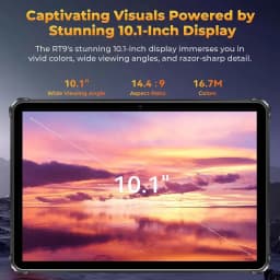 Oukitel RT9 4G Rugged Tablet 10.1" HD Display 24GB RAM 256GB ROM IP68&IP69K Waterproof Tablet 11000mAh Battery Android 14.0 Pad