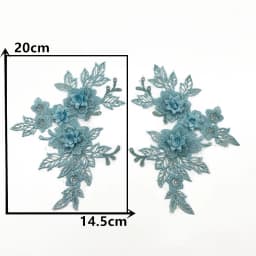3D 1 Pair For Sale Craft Supplies Trim Wedding Dress Decoration Sewing On Lace Embroidered Fabric Needlework Applique