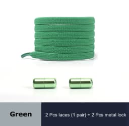 18 Colors Free to Match Elastic Shoelaces Lock Lazy Laces Flat Multi Color Options No Tie Shoelace Round Capsule Metal