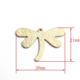 10pcs Polished Raw Brass Flower Leaf Sector Moon Square Shell Dragonfly Shape Charms Pendant For Jewelry Earring Necklace Making
