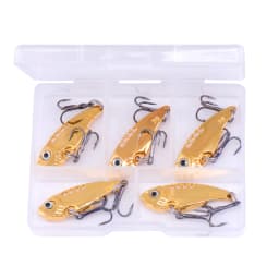 GOBASS 5pcs Mini Metal VIB Blade Jig Fishing Lure 25mm 3g Sinking Vibration Artificial Baits Spoon Vibe for Bass Pike Perch