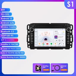Android Car Radio Stereo for Chevrolet Silverado GMC Sierra Impala Traverse Avalanche Express Yukon Acadia Savana GPS Multimedia
