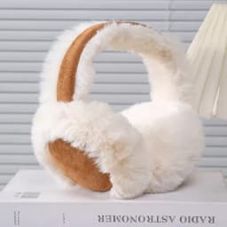Women Suede Plush Earmuffs Wool Solid Plush Warm Outdoor Skiing Cycling Windproof Cold-Proo Winter Fluffy Ear Muffs Earflap