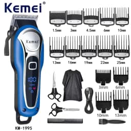 Kemei Hair Clipper for Man KM-1995 Professional Precision Adjustment Cordless Hair Trimmer Rechargeable Haircut Machine