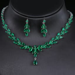Emmaya Exquisite Jewelry Sets For Women Wedding Party Accessories Cubic Zircon Stud Earrings & Necklace Gift