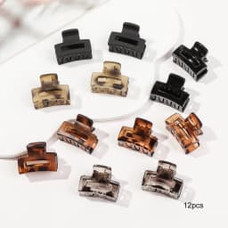12/24/30Pcs Mini Flower Hair Claw Clips Pack for Women Girl Cute Hair Accessories Creaseless Styling for Bangs Tiny Hair Styling