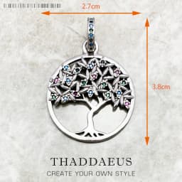 Amulet Magical Lucky Symbol Tree Flower Karma Whell Sun Bird Butterfly Pendants Jewelry 925 Sterling Silver Gift For Women Men
