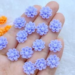 60Pcs New Cute 12mm Mini Little Flower Series Resin Flatback Ornament Jewelry Making Manicure Hairwear Accessories