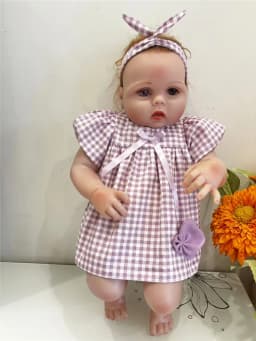 15 Different Styles 50-58cm Silicone Reborn Baby Doll Clothes Hot Sale Dolls Dress With Beautiful Hairband DIY Doll Accessories