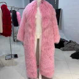 YOLOAgain 135-140cm Floor Length Mongolia Sheep Fur Coat Women Winter Warm Party Long Fur Coat Ladies Overcoat