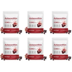 Astaxanthin Softgels Triple Strength From Microalgae Supports Healthy Aging Promotes Collagen Supports Skin Barrier 120 Softgels