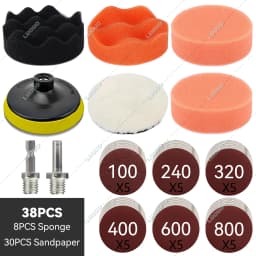 3/4/5/6 inch Car Detailing Polishing Buffing Sponge Wool Pad Headlight Restoration Sandpaper For Sanding Waxing Cleaning Washing