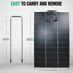 2PCS 125W Flexible Solar Panel 12V Battery Solar Panel, Suitable for Camping RV, Yacht, Outdoor Portable Monocrystalline Solar Panel,