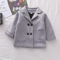 Spring Boys Jackets Child Girl Woolen Double-breasted Baby Trench Coat Lapel Autumn Kids Outerwear Winter Wool Overcoat