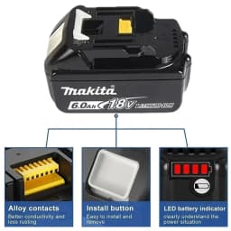 Makita 18V LXT 6.0Ah Lithium Ion Battery For BL1850 BL1860 Cordless Drill Angle Grinder Power Tool With LED Indicator