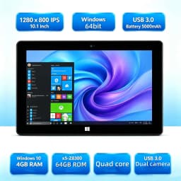 10.1 INCH DS102 Windows 10 Tablet PC T10 8GB DDR RAM 128GB ROM X5-Z8300 CPU WIFI Type-C 1280 X 800 IPS Screen Quad Core