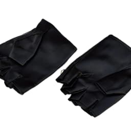 Leather Fingerless Short Gloves Black Rivets Stud Half Finger Mittens Fashion