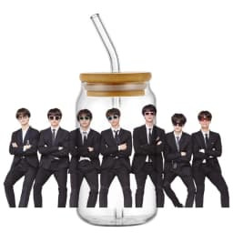 Popular Korean oppa groups easy peel waterproof Party DIY Decals 3D transfers uvdtf tumbler stickers 16oz uv dtf cup wraps