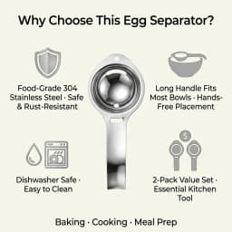Egg Separator Egg Yolk White Filter Stainless Steel Egg White Yolk Sifting Filter Egg Divider Kitchen Gadgets Egg Extractor