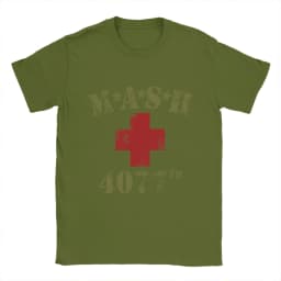 Novelty MASH 4077 T-Shirts for Men Crewneck 100% Cotton T Shirt Short Sleeve Tee Shirt Gift Idea Clothing