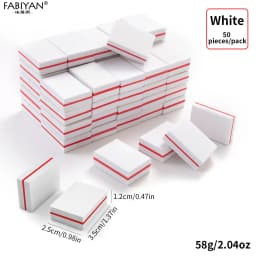 50Pcs/pack Mini Sponge Nail Buffer Block Double Sided Texture Nail File Buffers For Nail Pre-processing Polish Nails Accessories