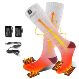 Savior Winter Electric Heated Socks Women Men Ski Camping Rechargeable Motorcycles Calcetines Thermal Calefactor Foot Warmer