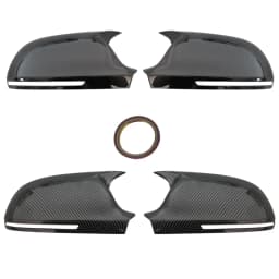 For Audi A3 8P A4 A5 B8 Q3 A6 C6 4F S6 1Pair Side Wing Mirror Cover Add On Side Rear View Mirror Cap Cover Car Accessories
