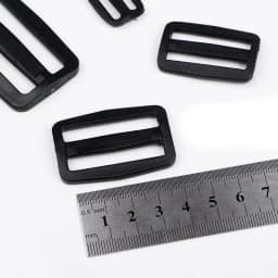 5PCS Curve Tri-Glide Slider Sliplock Buckle Adjustable Plastic Black For Bag Straps Webbing Size 15mm 20mm 25mm 32mm 38mm 50mm