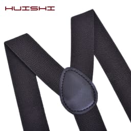 Suspenders Man Bowtie Solid Color Elastic PU Leather Suspenders For Man Belt Adjustable Straps For Wedding Bow Tie Accessories