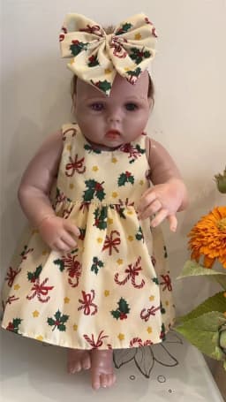 15 Different Styles 50-58cm Silicone Reborn Baby Doll Clothes Hot Sale Dolls Dress With Beautiful Hairband DIY Doll Accessories
