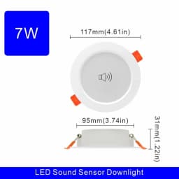 2pcs/lot Led Downlight 5W 7W 9W 220V Sound Sensor Ceiling Light 2.5/3/4 inch Round Led Panel Down Light Voice Control Spotlight