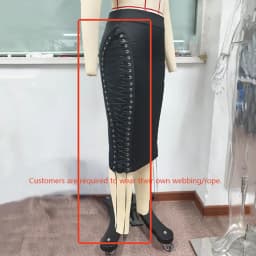 Linad Street Chic Black Satin Drawstring Skirts Woman 2026 Vintage Slim High Waist Straight Skirts Casual Lace Up Skirt Female
